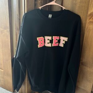 Black 'BEEF' Graphic Sweatshitt